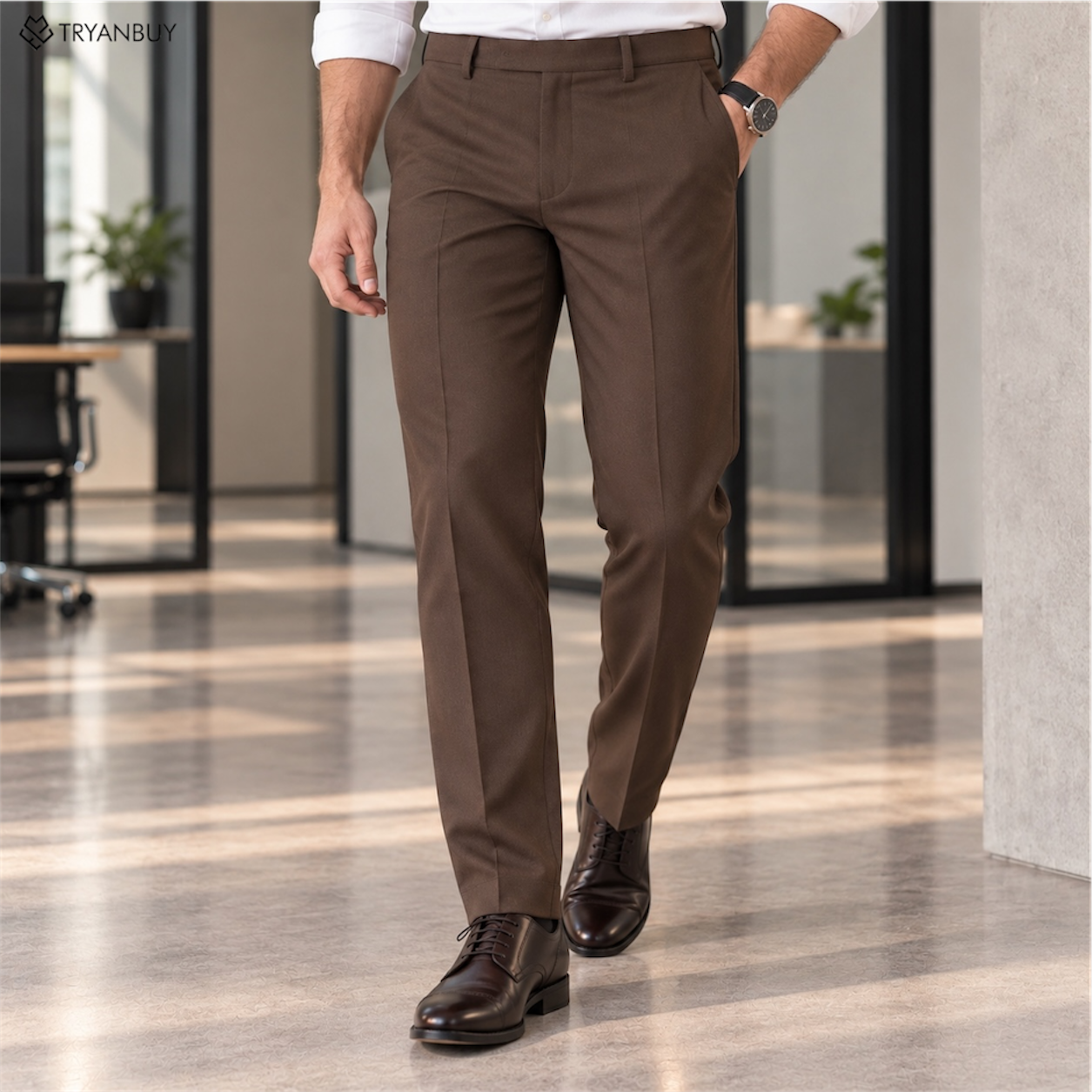 Classic Brown Formal Trousers
