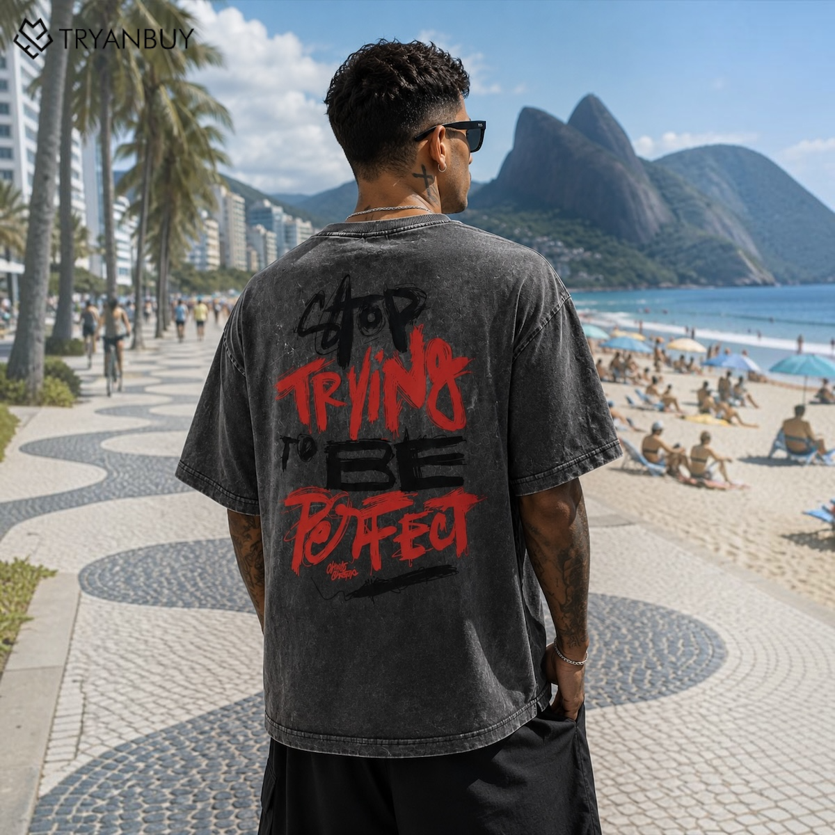Charcoal Black Acid Wash Oversized T-Shirt