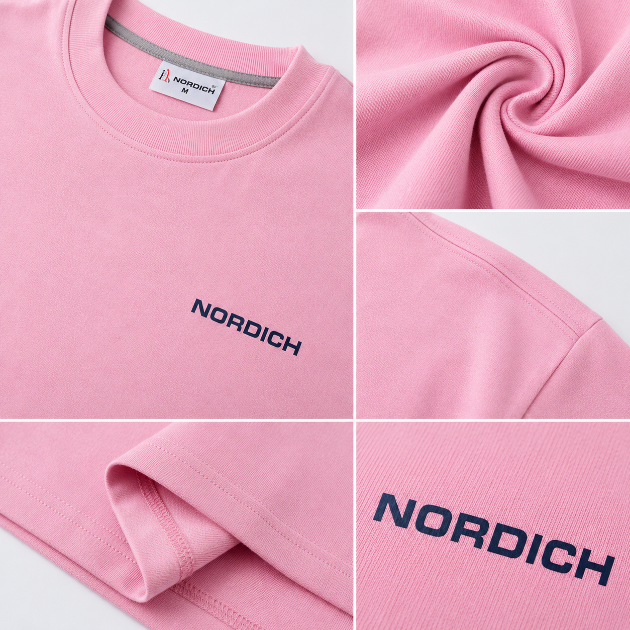 Abstract Wave Graphic Oversized T-Shirt – Lemonade Pink