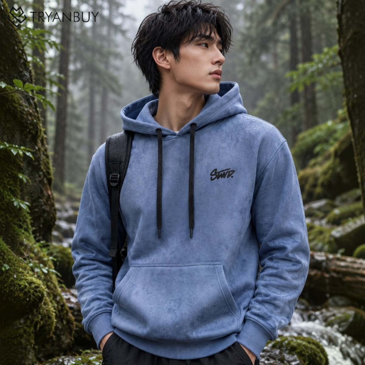 Steel Blue Premium Oversized Hoodie