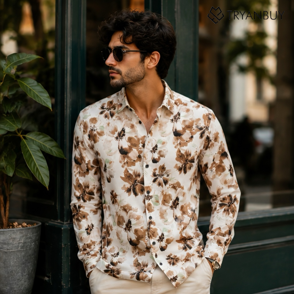 Autumn Bloom Premium Floral Casual Shirt