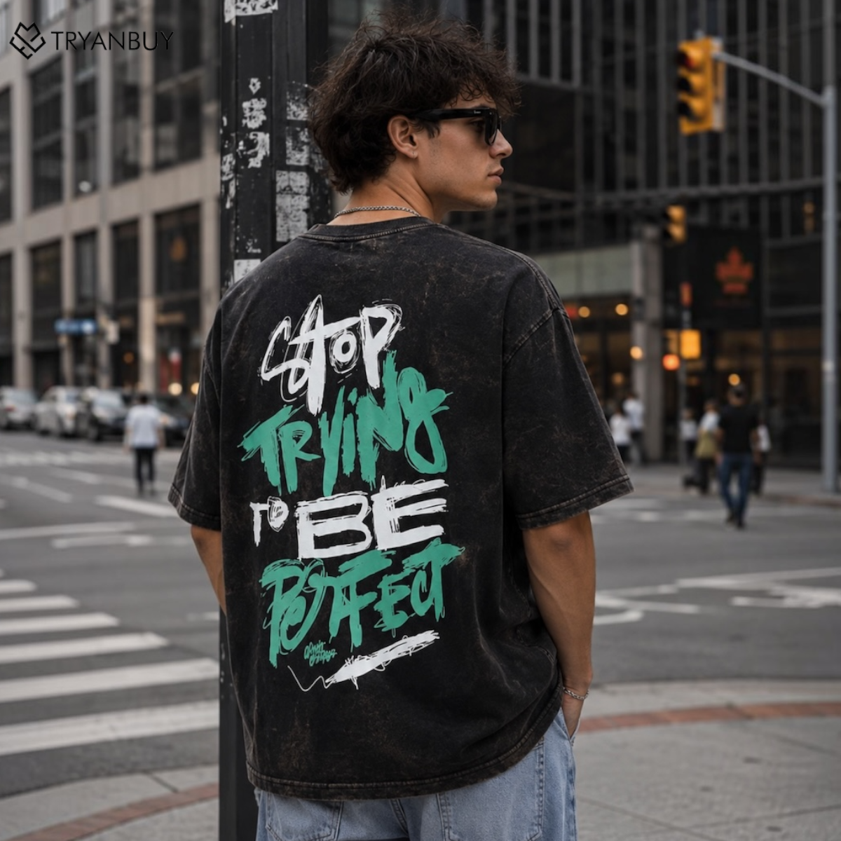 Urban Eclipse Acid Wash Oversized T-Shirt
