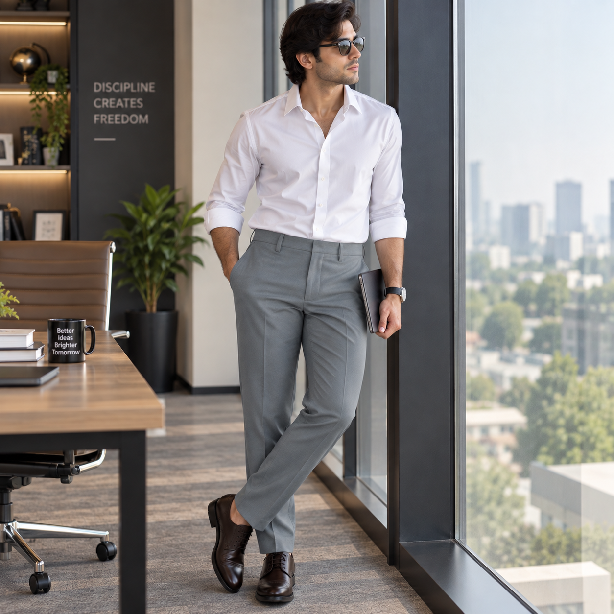 Classic Grey Formal Trousers