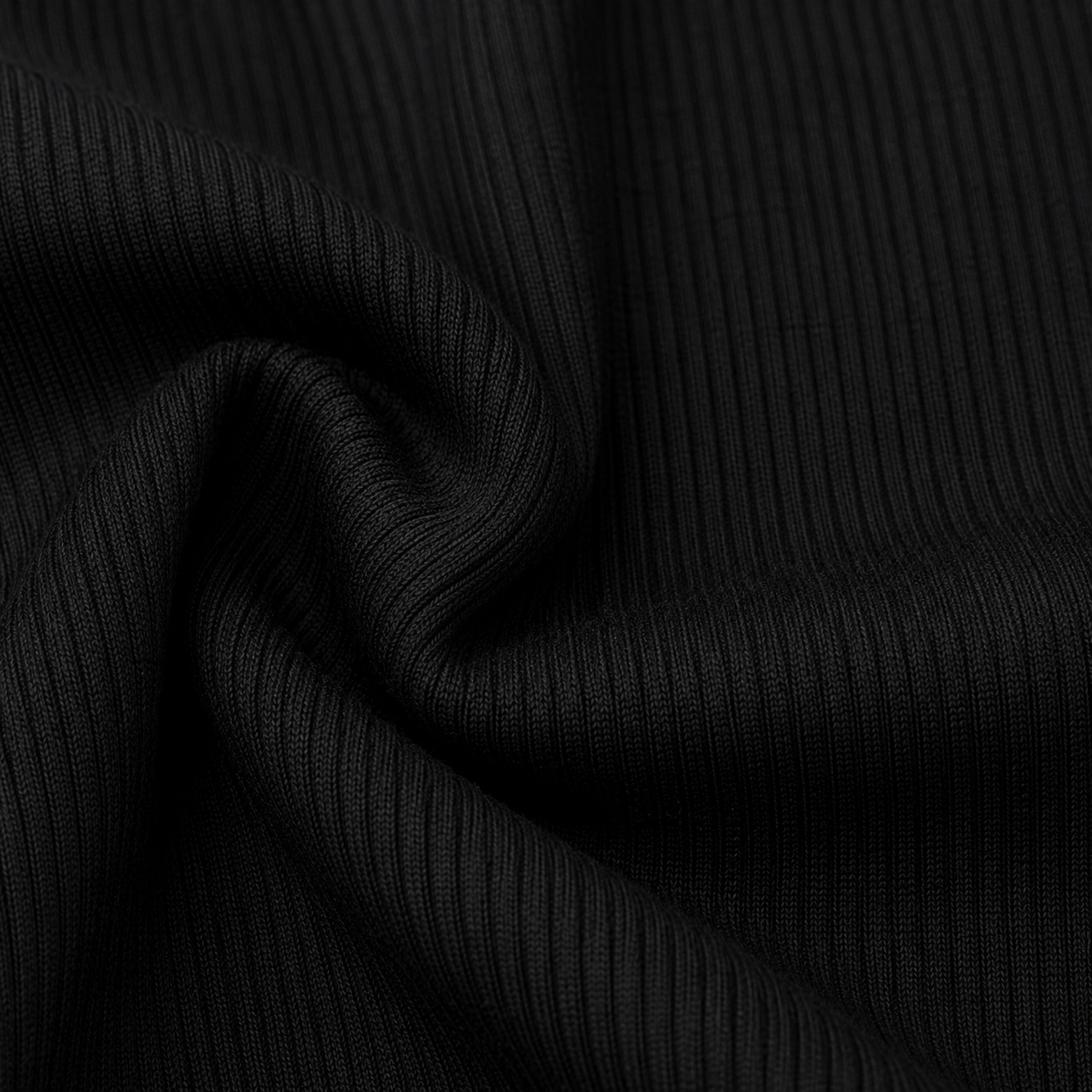 Urban Rib Knit Crewneck Sweatshirt – Black