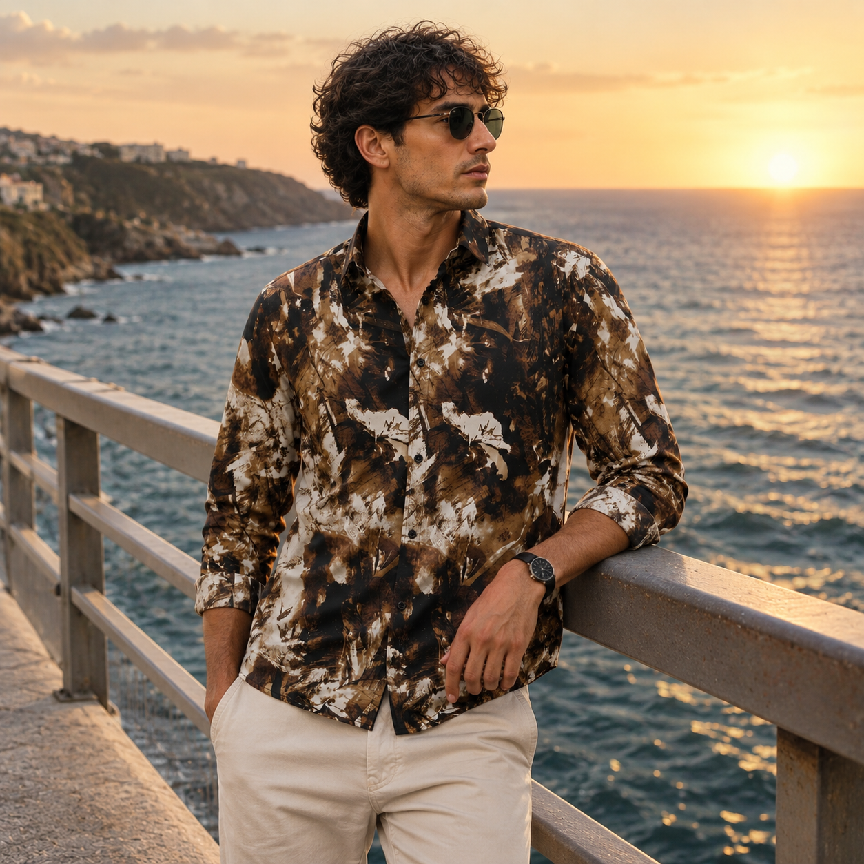 Earthstroke Abstract Printed Full Sleeve Shirt