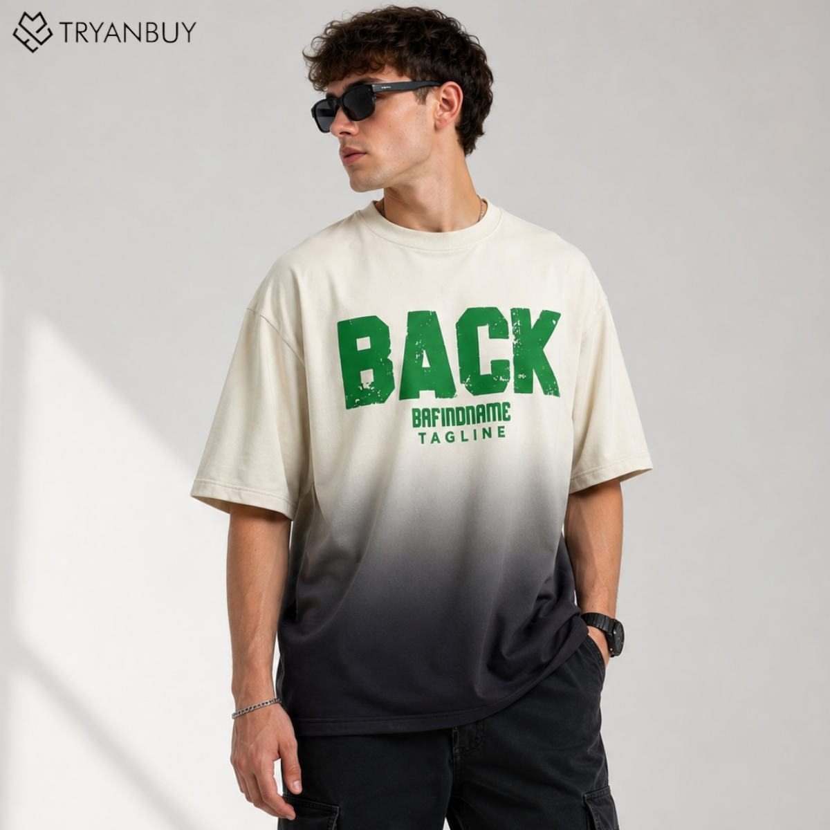 Urban Fade Oversized Graphic T-Shirt