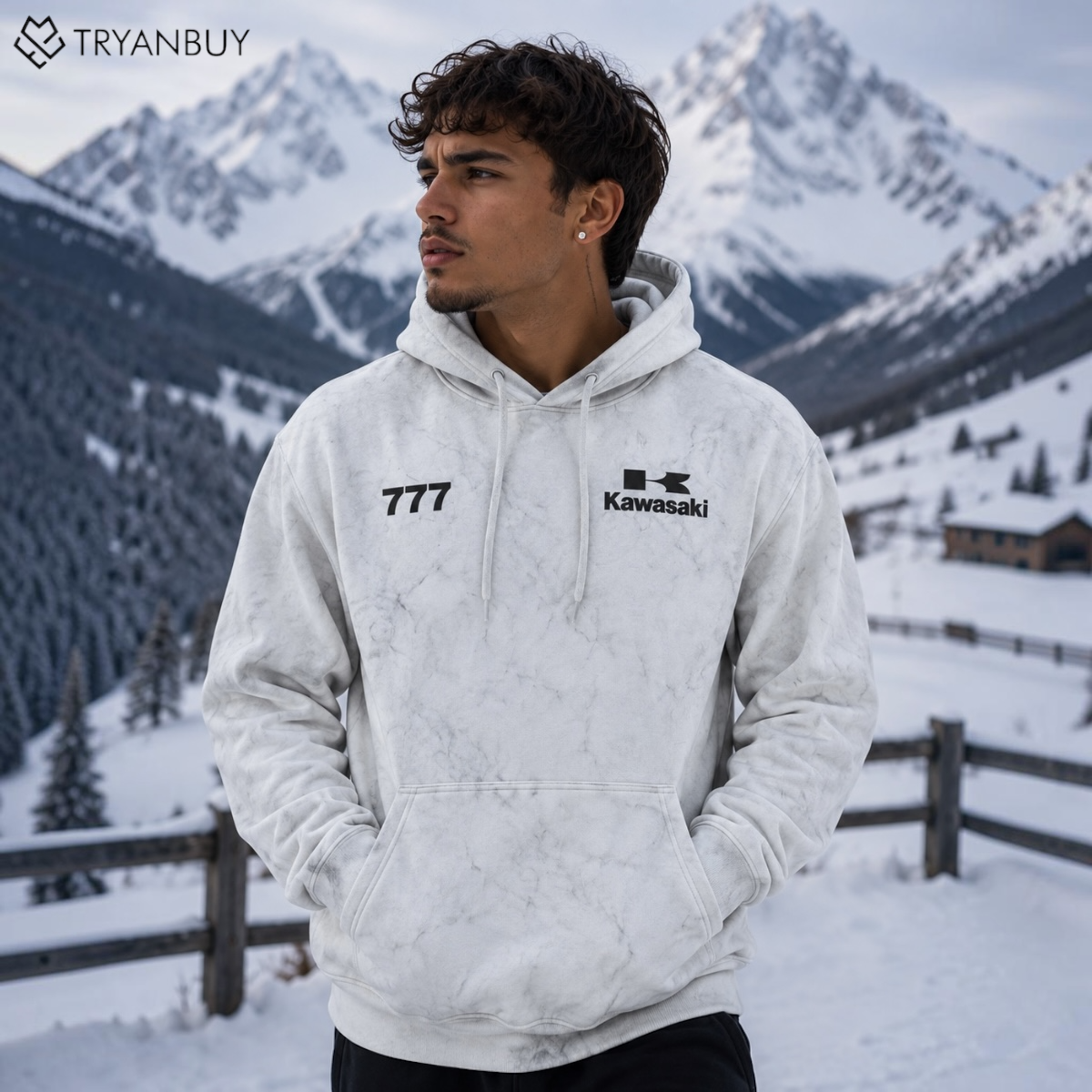MARBLE WASH PREMIUM PULLOVER HOODIE