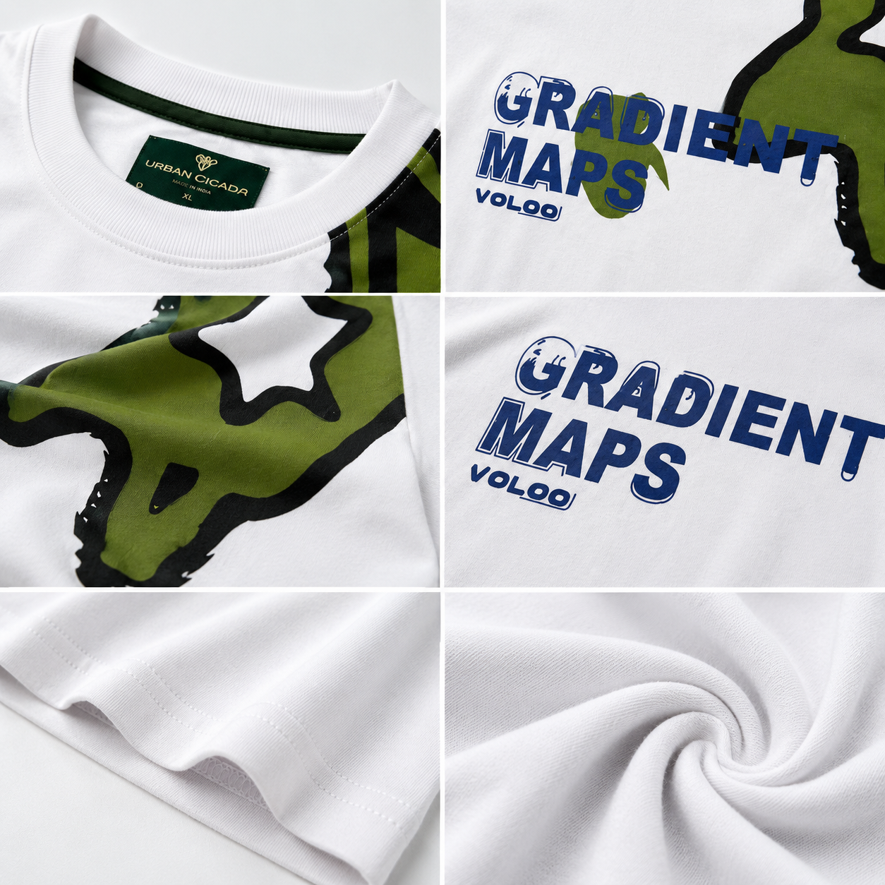 Gradient Maps Urban Oversized Graphic T-Shirt