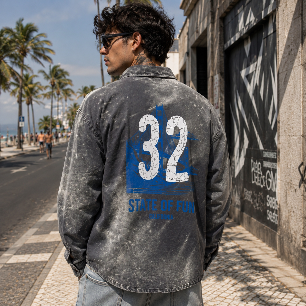 Frost Wash Oversized Shirt – Charcoal Grey