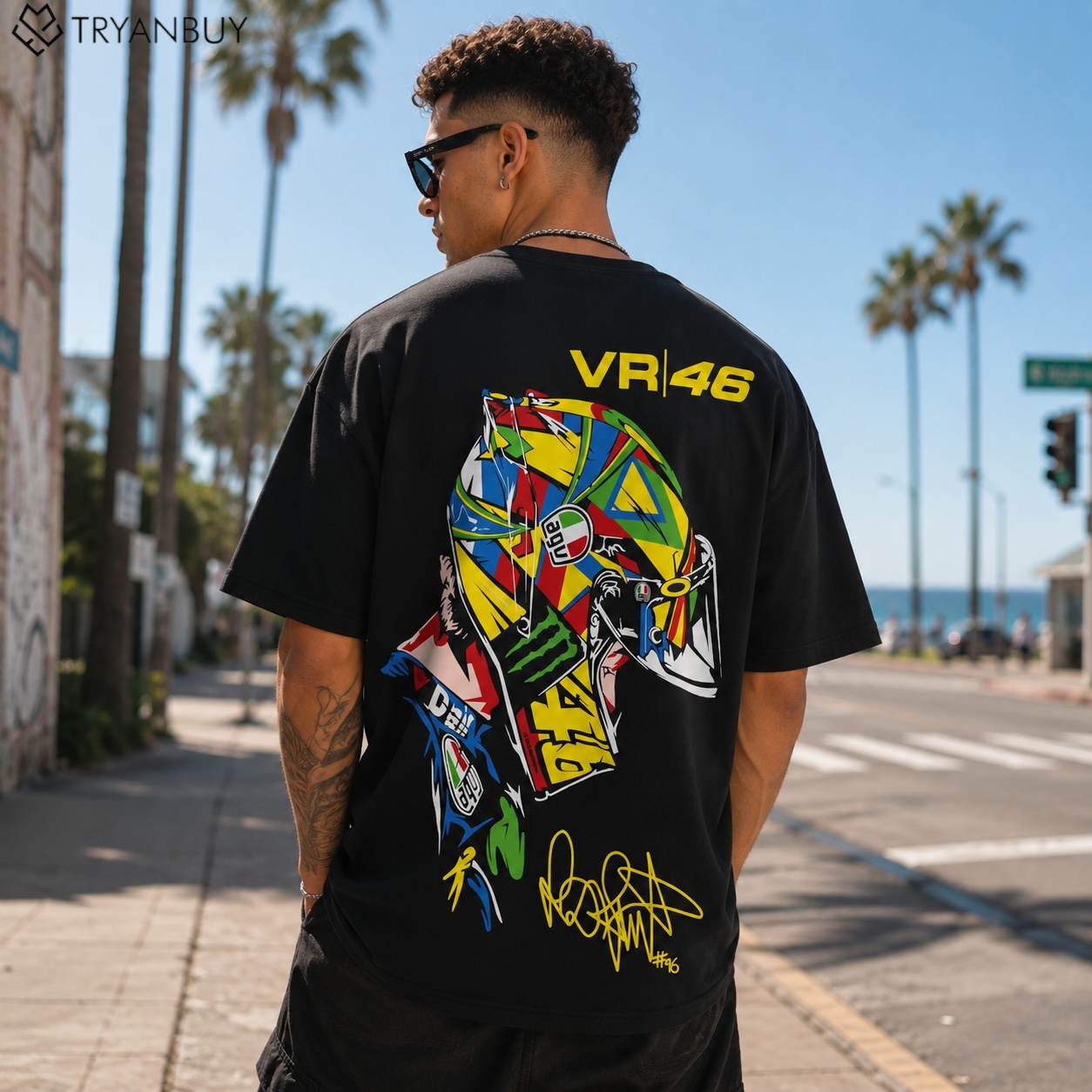 Midnight Black VR | 46 Oversized T-shirt