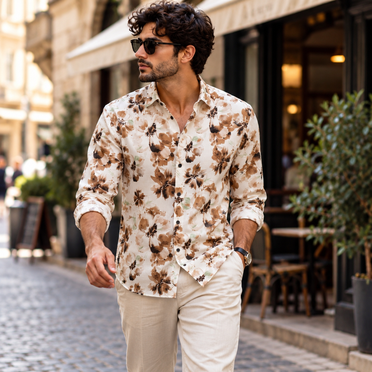 Autumn Bloom Premium Floral Casual Shirt