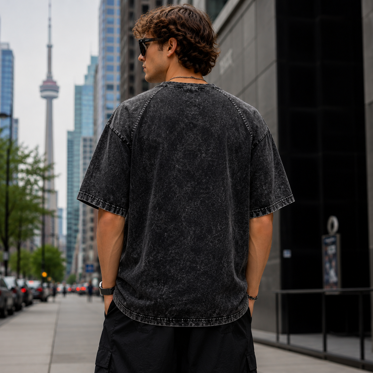 Illegal Freedom Acid Wash Oversized T-Shirt – Vintage Gray
